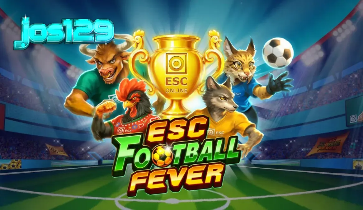 Tampilan visual stadion megah dalam permainan slot ESC Football Fever